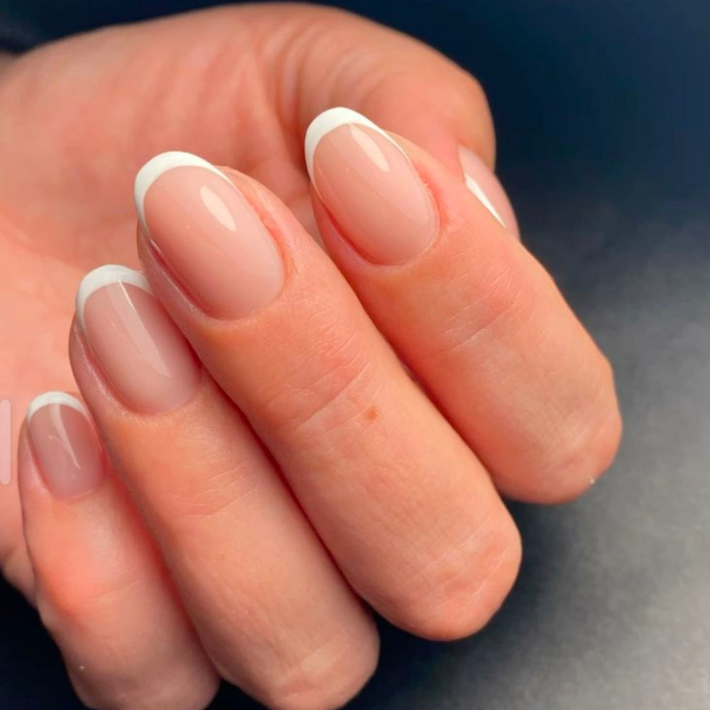 Elegant French Tip Acrylic Nail Enhancements