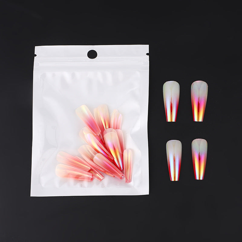 Trendy gradient design artificial nails Stornfield
