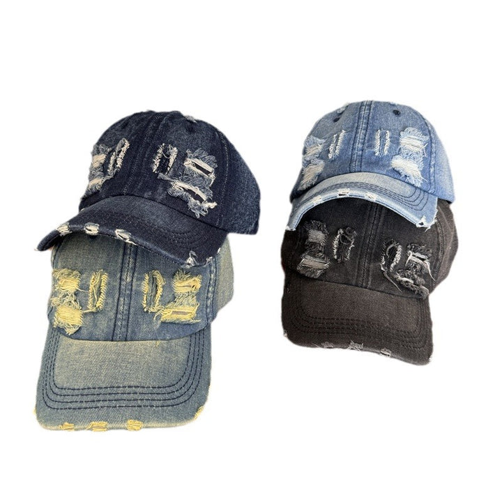 Women's Distressed Denim Adjustable Baseball Cap Stornfield