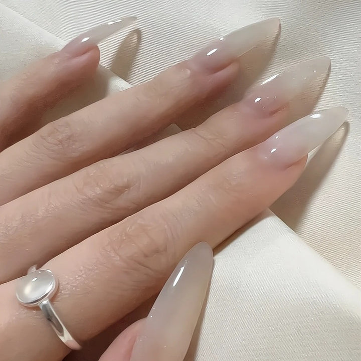 Elegant artificial nails with ombre effect Stornfield