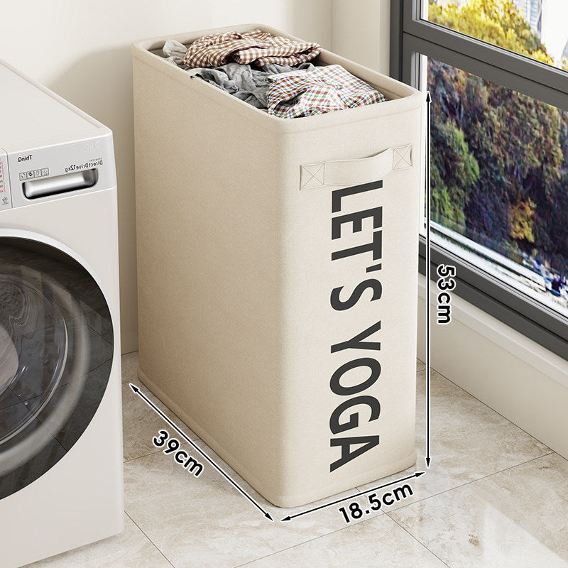 Tall Rectangular Canvas Laundry and Sports Storage Bin Set with Wheels