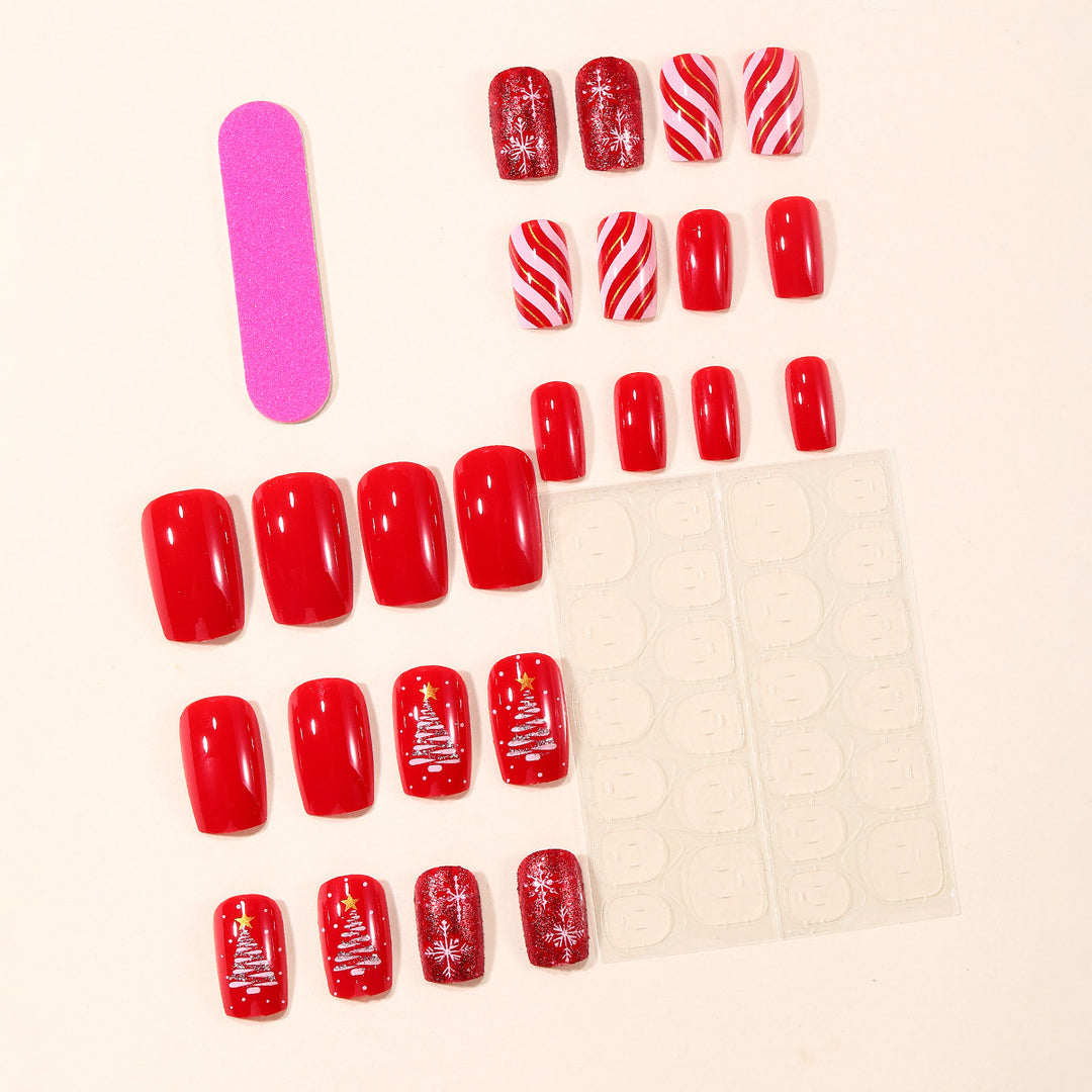 Festive Winter-Themed Nail Art Set Stornfield