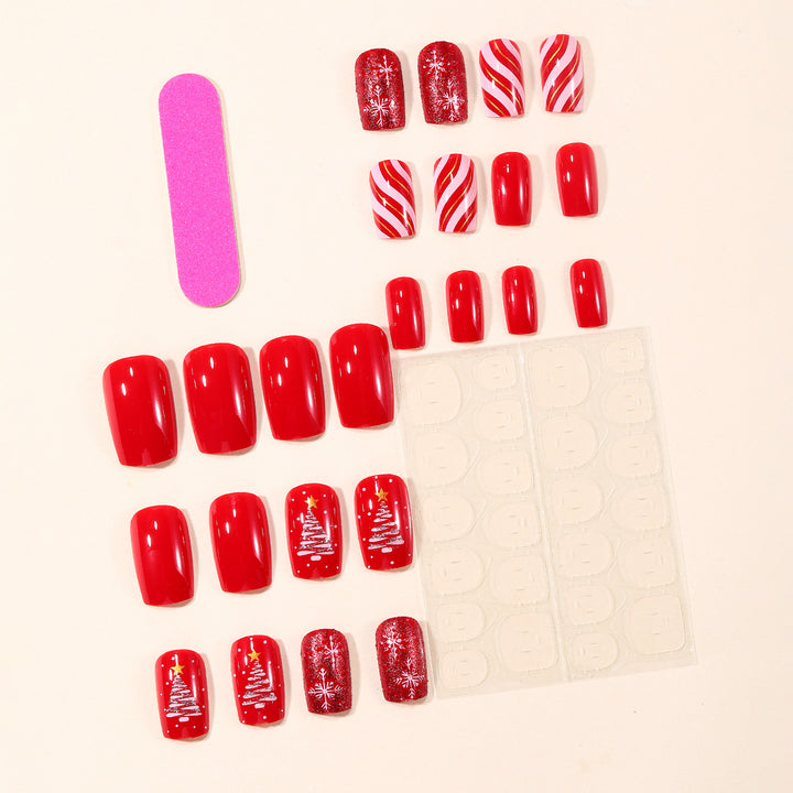 Festive Winter-Themed Nail Art Set Stornfield