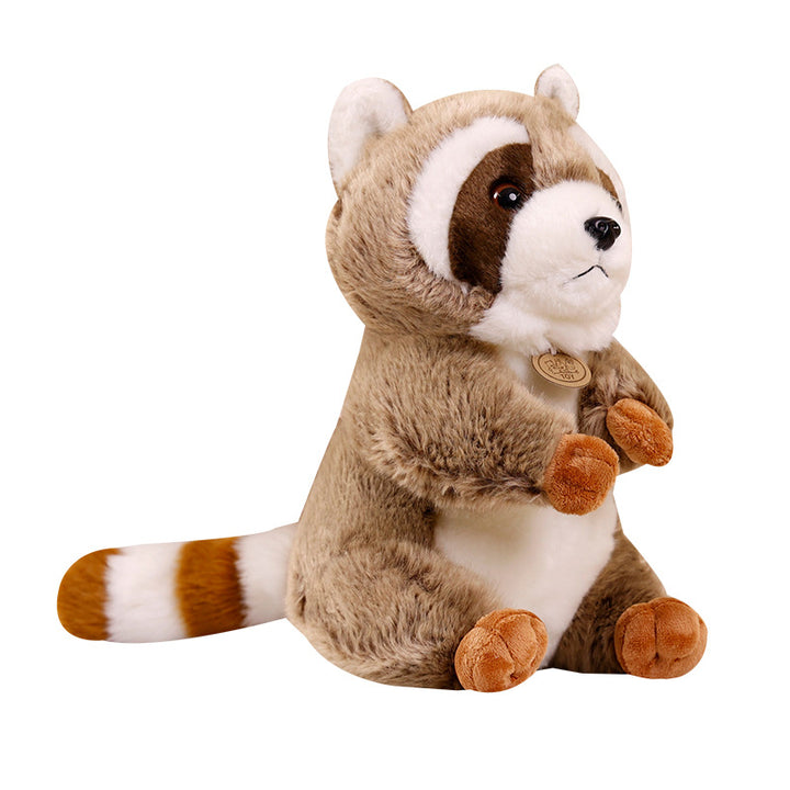 Plush Sitting Raccoon Collectible Soft Toy with Huggable Body and Embroidered Details Stornfield