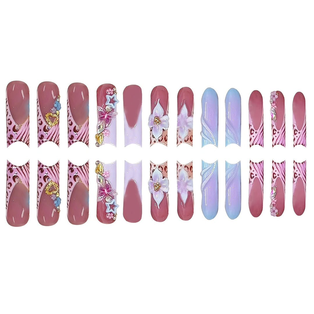 Decorative Press-On Nail Set Stornfield