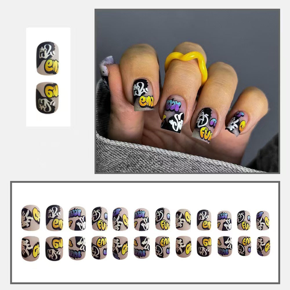 Creative Nail Art Set with Graffiti Designs Stornfield