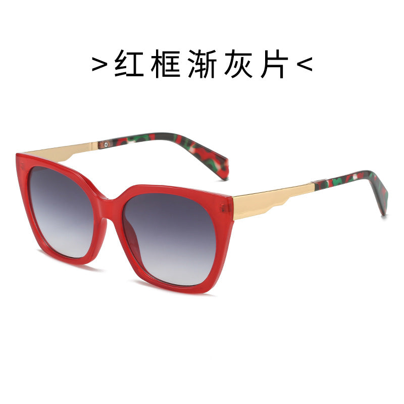 Women's oversized sunglasses with elegant transparent frame and golden accents Stornfield