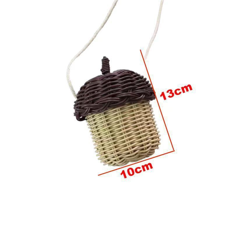 Charming Acorn-Shaped Woven Storage Hanging Basket Stornfield