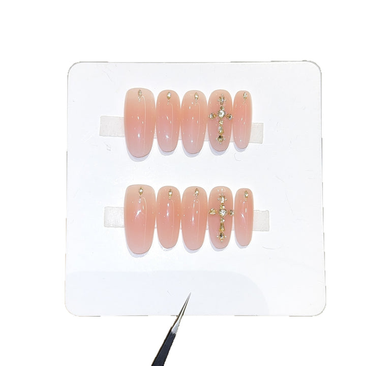 Acrylic nails with glamorous glitter pattern Stornfield