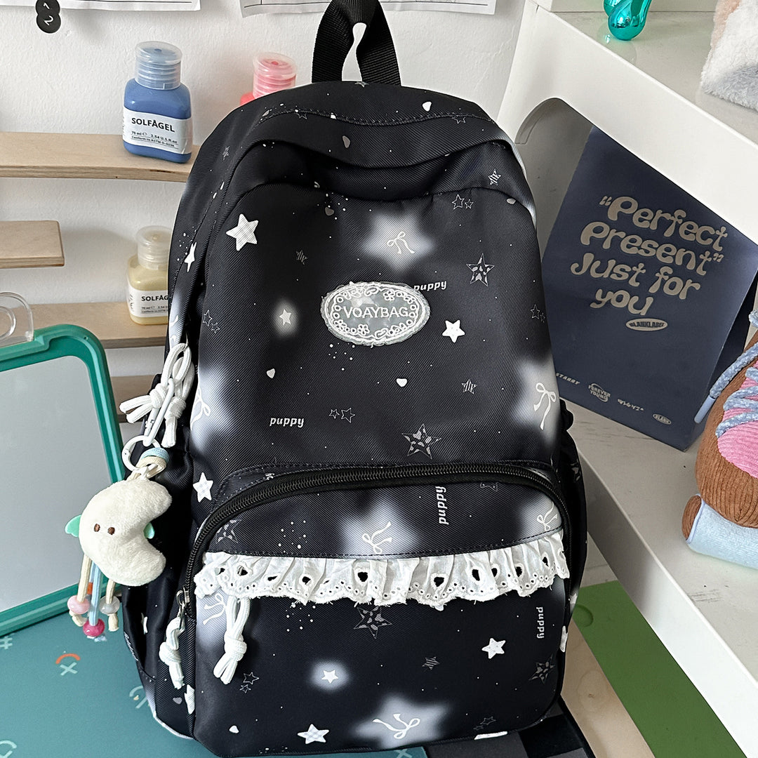Charming Star-Embellished Casual Backpack Stornfield 1791205440