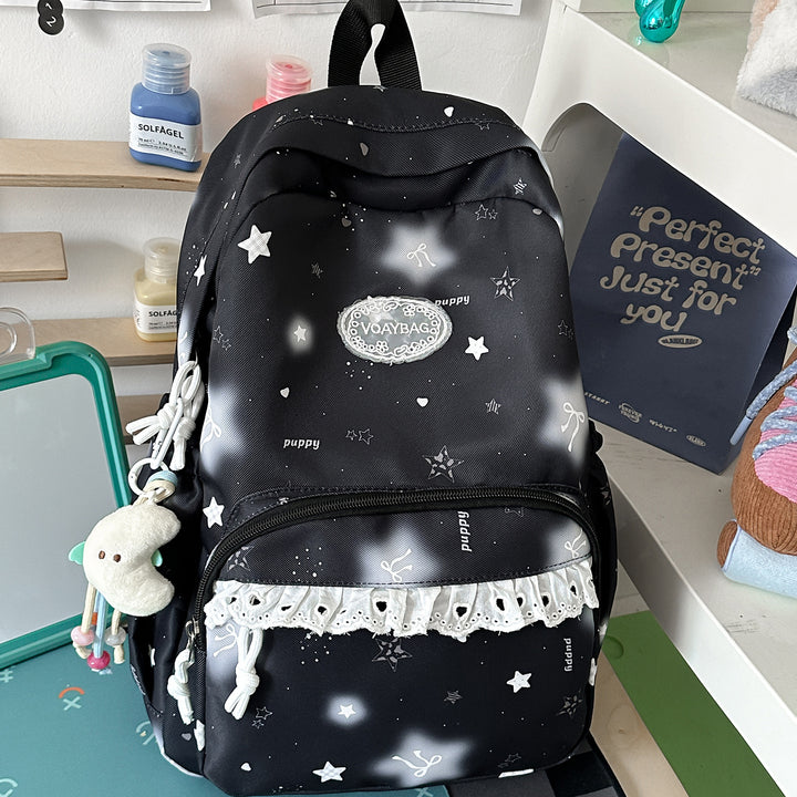 Charming Star-Embellished Casual Backpack Stornfield 1791205440