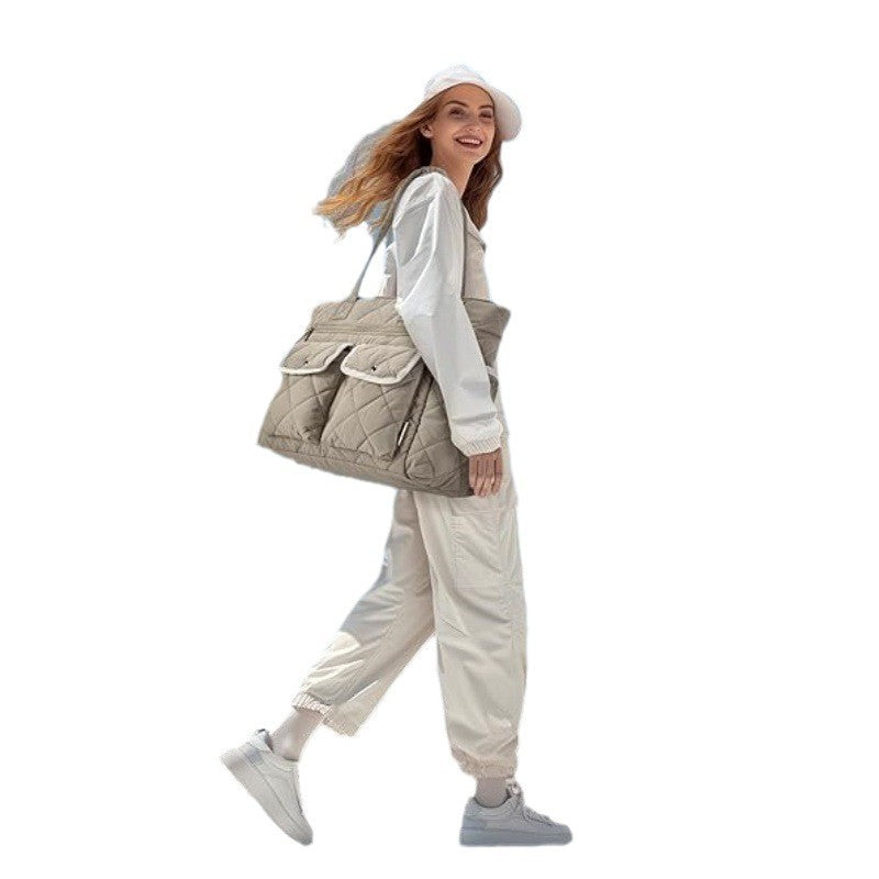 Quilted Tote Bag with Practical Outside Pockets Stornfield