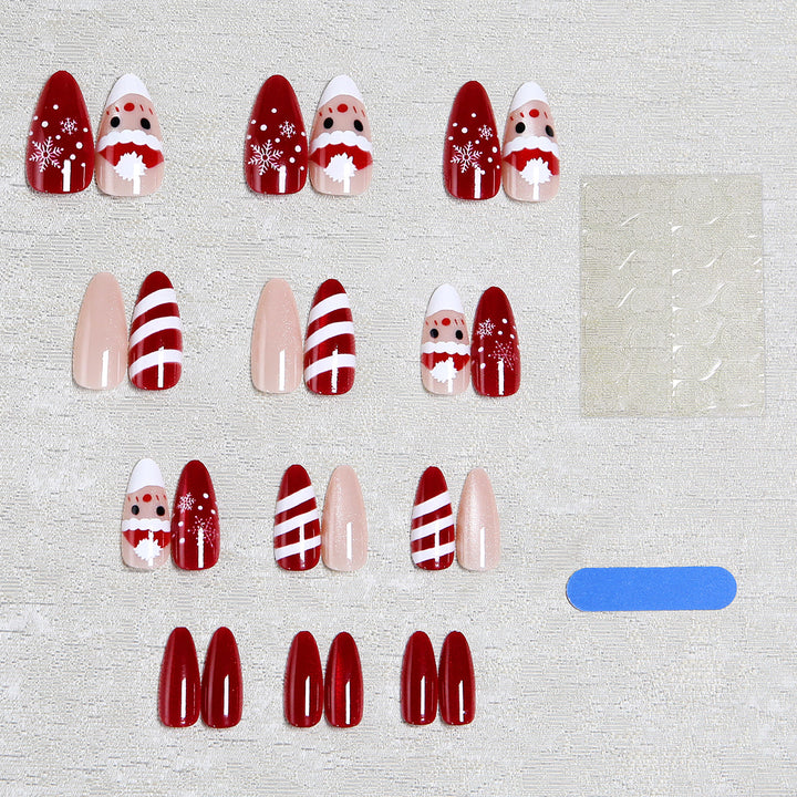 Artificial nails with festive Christmas design Stornfield