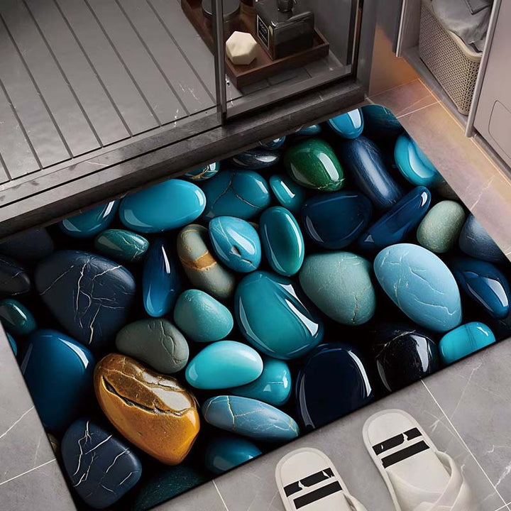 Decorative Pebble Pattern Bath Mat