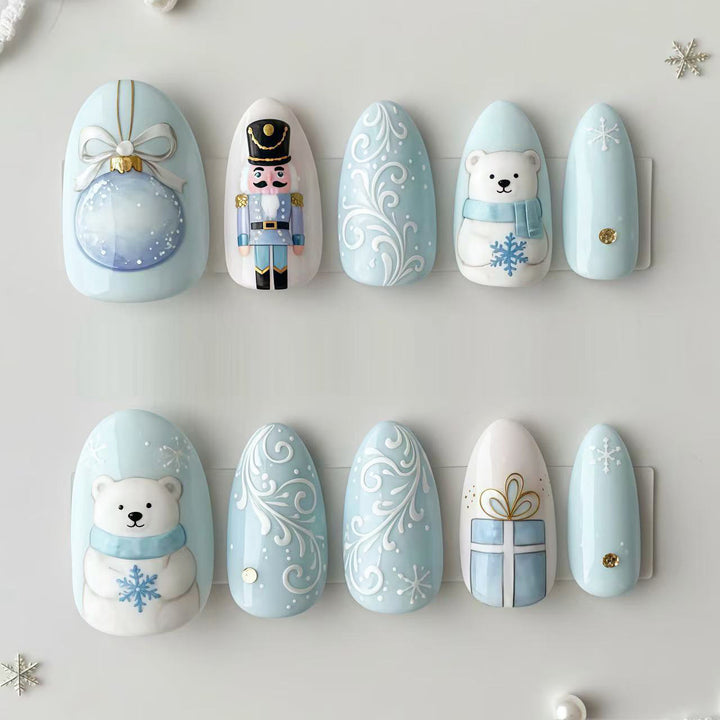 Winter-Themed Press-On Nail Set