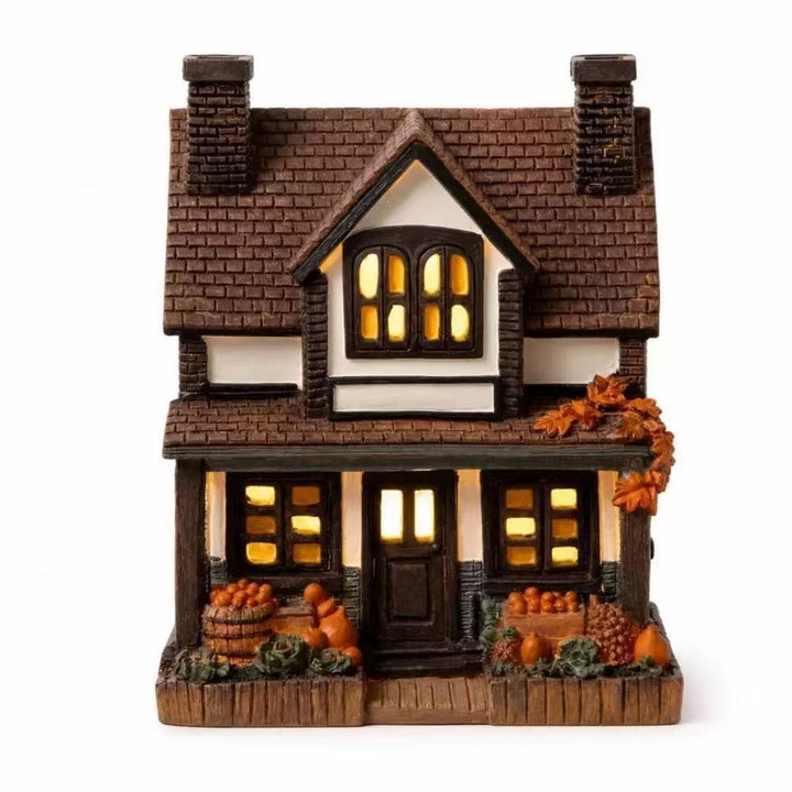 Decorative Autumn-Themed House Figurine Stornfield