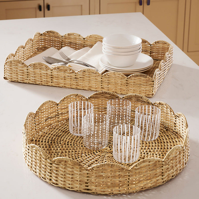 Scalloped Woven Storage Tray Stornfield