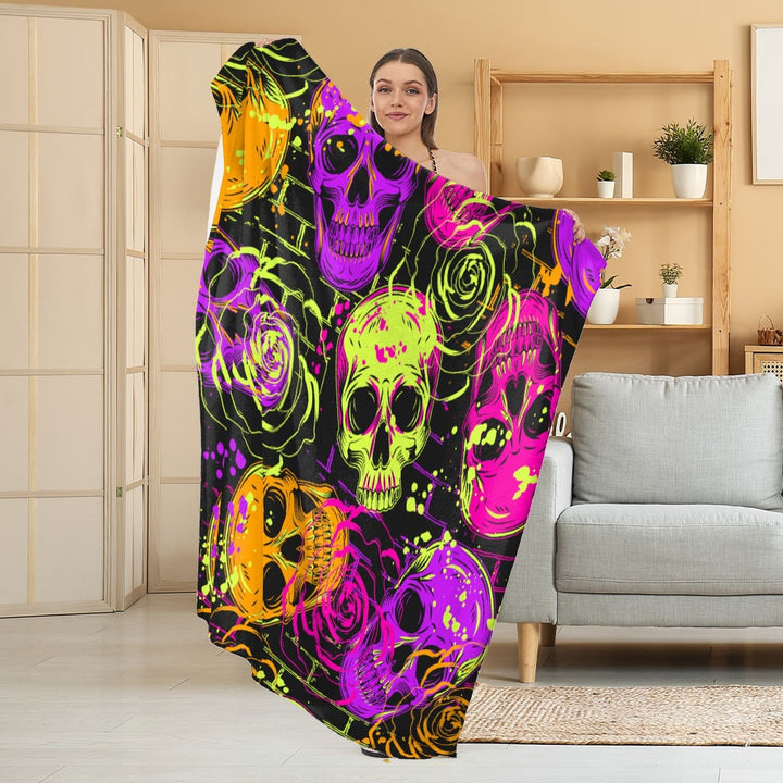 Cozy Halloween-Themed Fleece Blanket