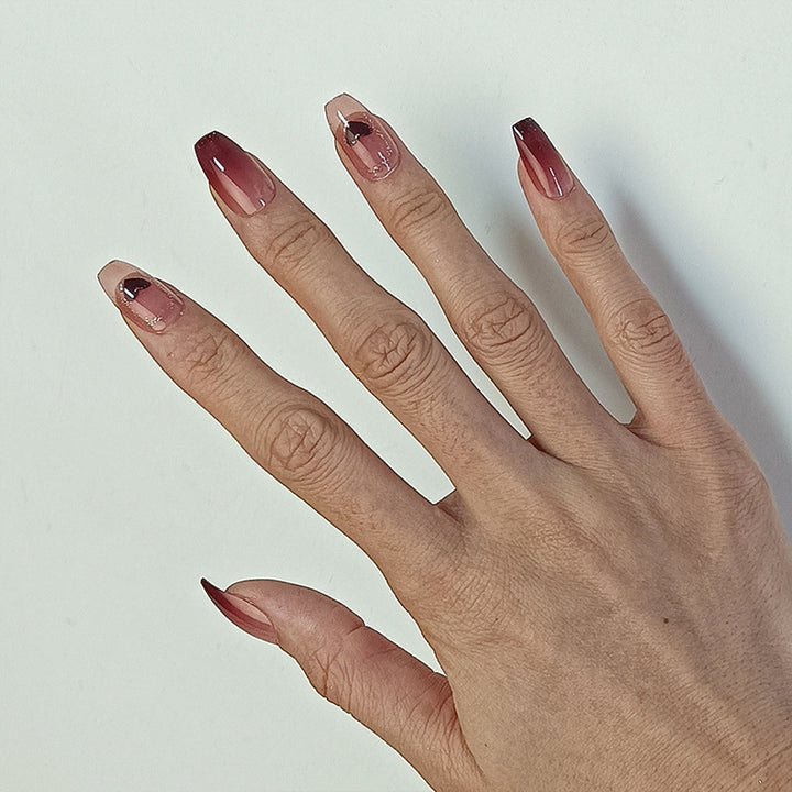 Artistic Ombre Nails with Hearts Stornfield