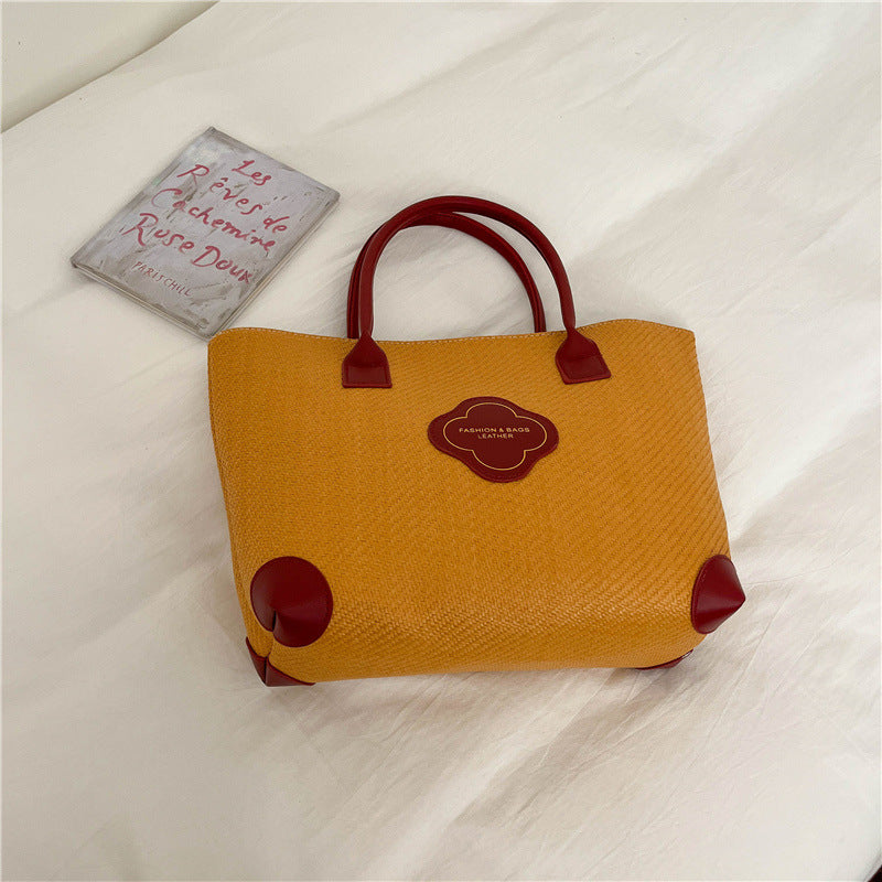 Versatile Textured Tote Handbag