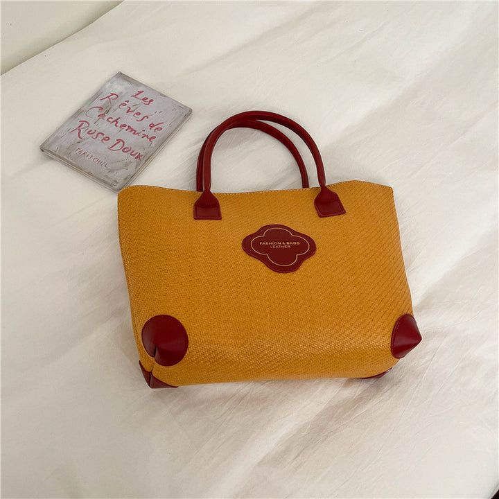 Versatile Textured Tote Handbag