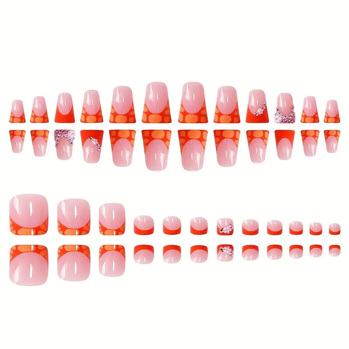 Artistic Floral-Inspired Press-On Nail Set Stornfield