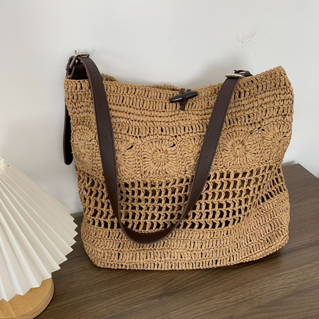 Braided handbag with sturdy leather straps Stornfield