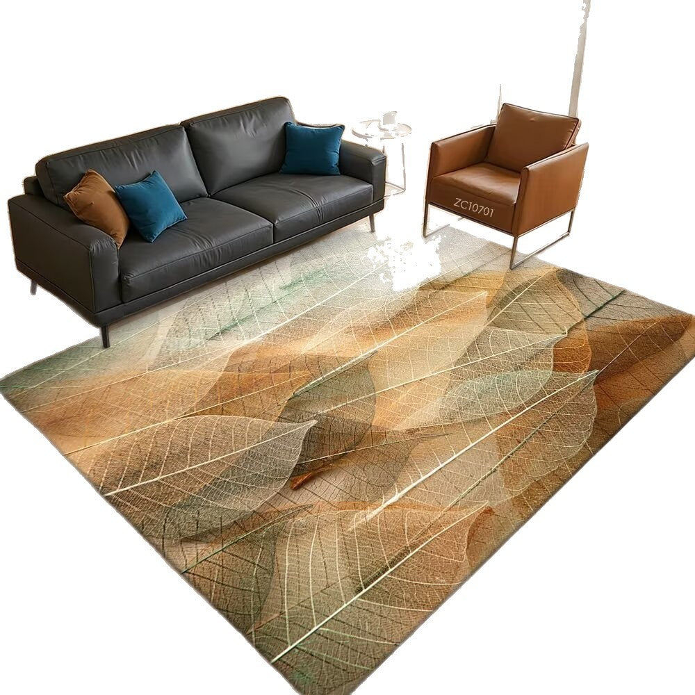 Leaf-Patterned Area Rug Stornfield