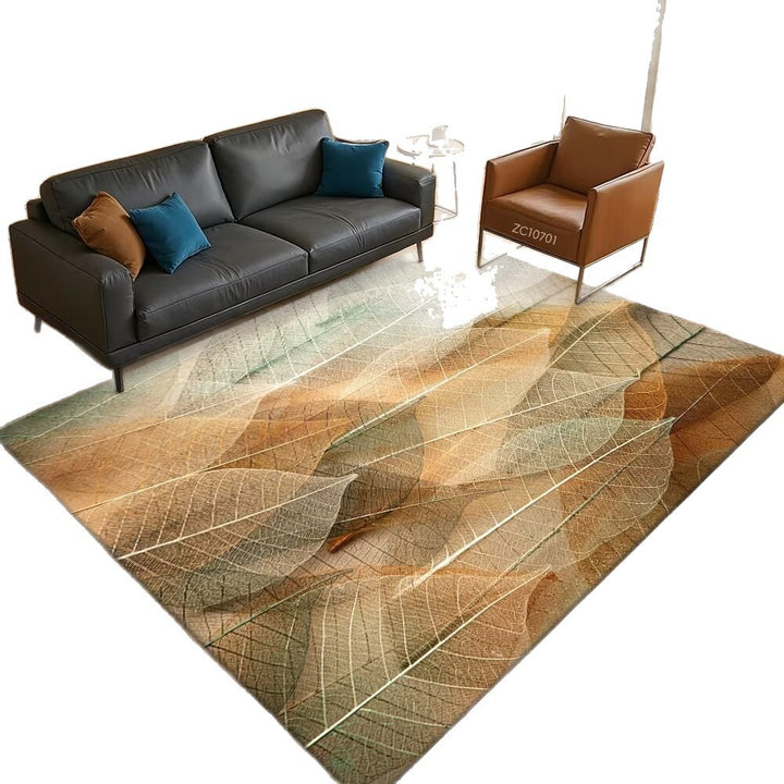 Leaf-Patterned Area Rug Stornfield