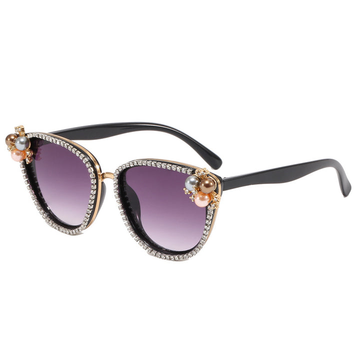 Ladies glamorous sunglasses with pearl and crystal decoration Stornfield