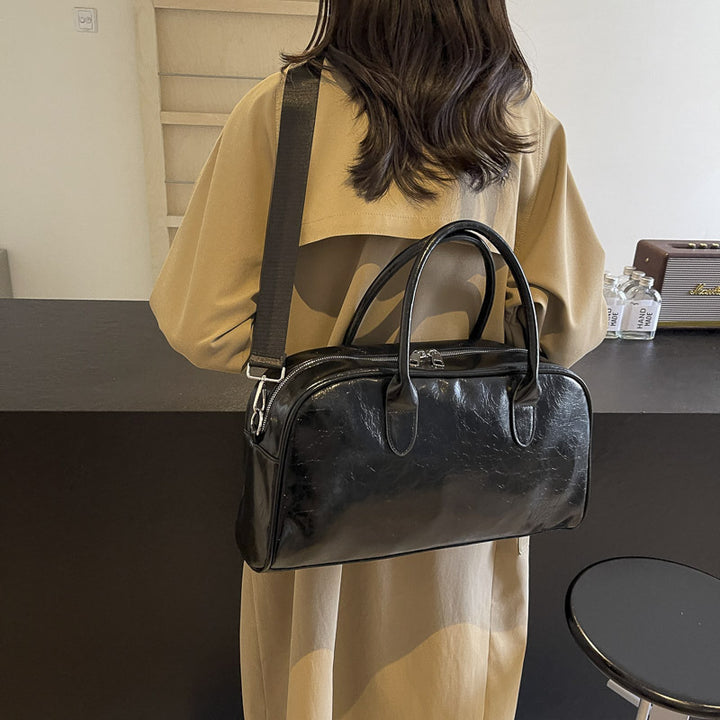 Elegant Leather Overnight Duffle Bag Stornfield