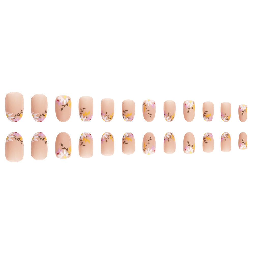 Floral Decorative Press-On Nail Set Stornfield
