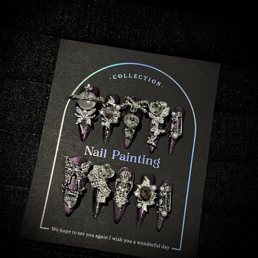 Decorative Stiletto Press-On Nail Collection