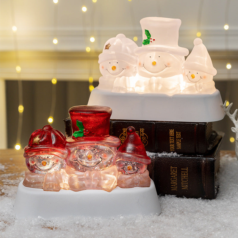 Decorative Light-Up Snowman Figurine