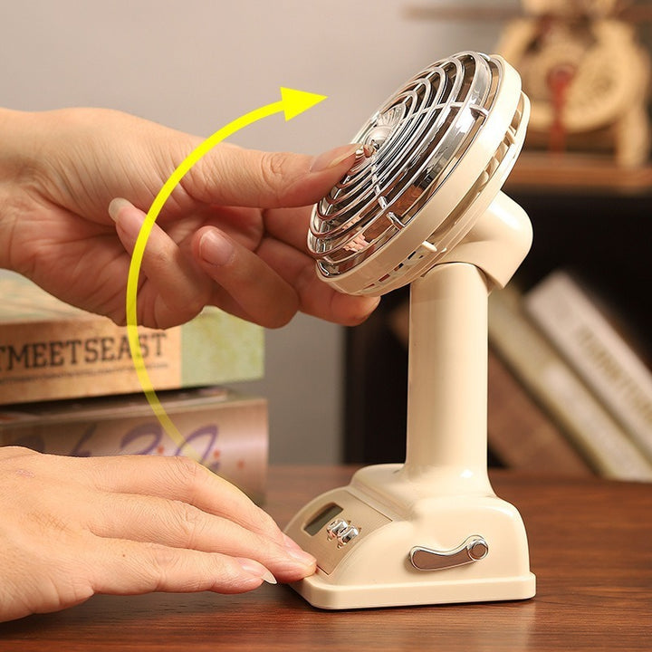 Unisex Portable Table Fan with Digital Display and Flexible Tilt Function Stornfield