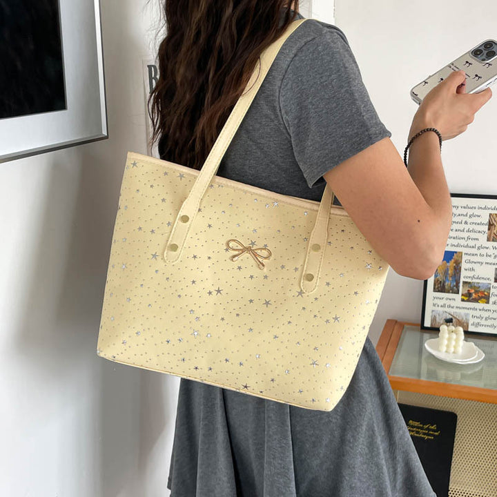 Star-Printed Tote Bag