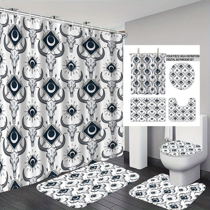 Bohemian-Themed Four-Piece Digital Bathroom Set Stornfield