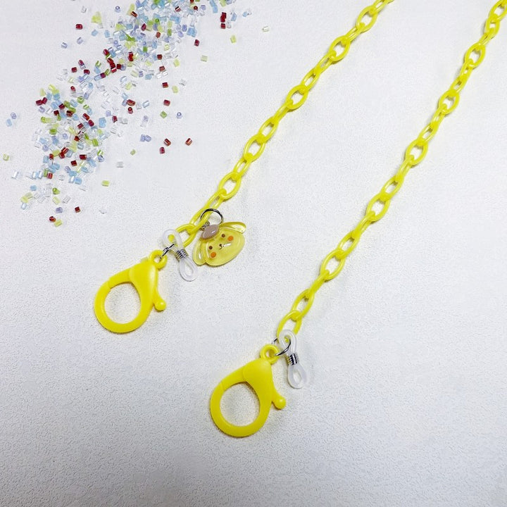 Playful glasses holder chain made of transparent material Stornfield