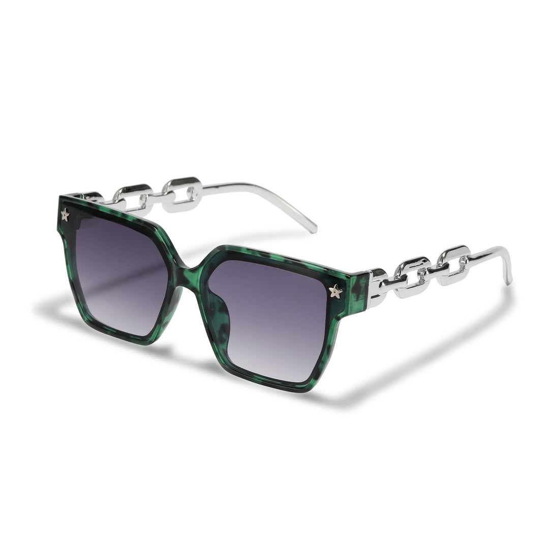 Ladies stylish square sunglasses with innovative metal frame construction Stornfield