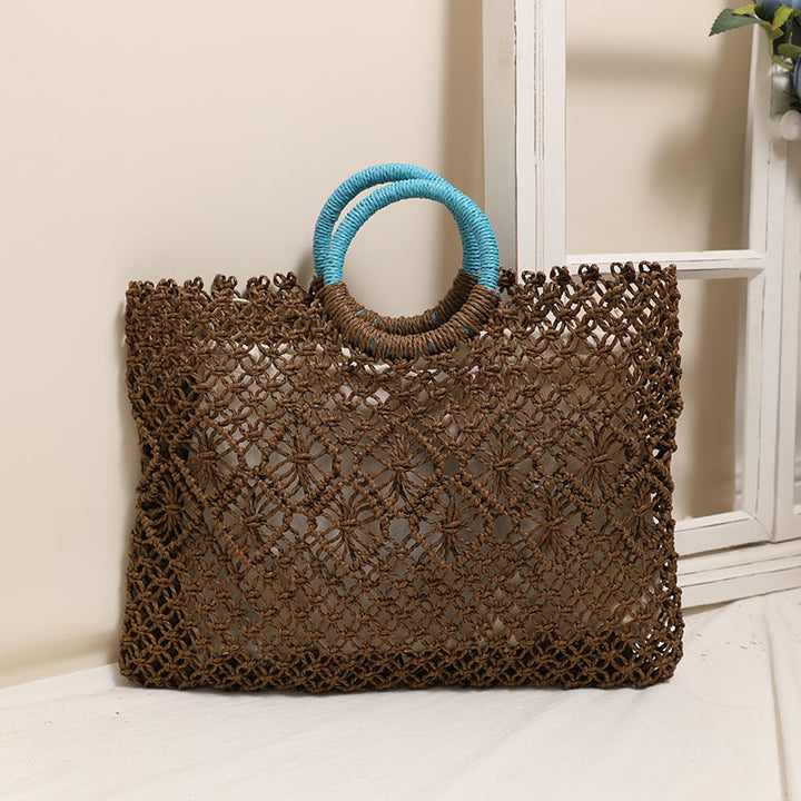 Elegant and Handmade Macrame Basket Bag Stornfield