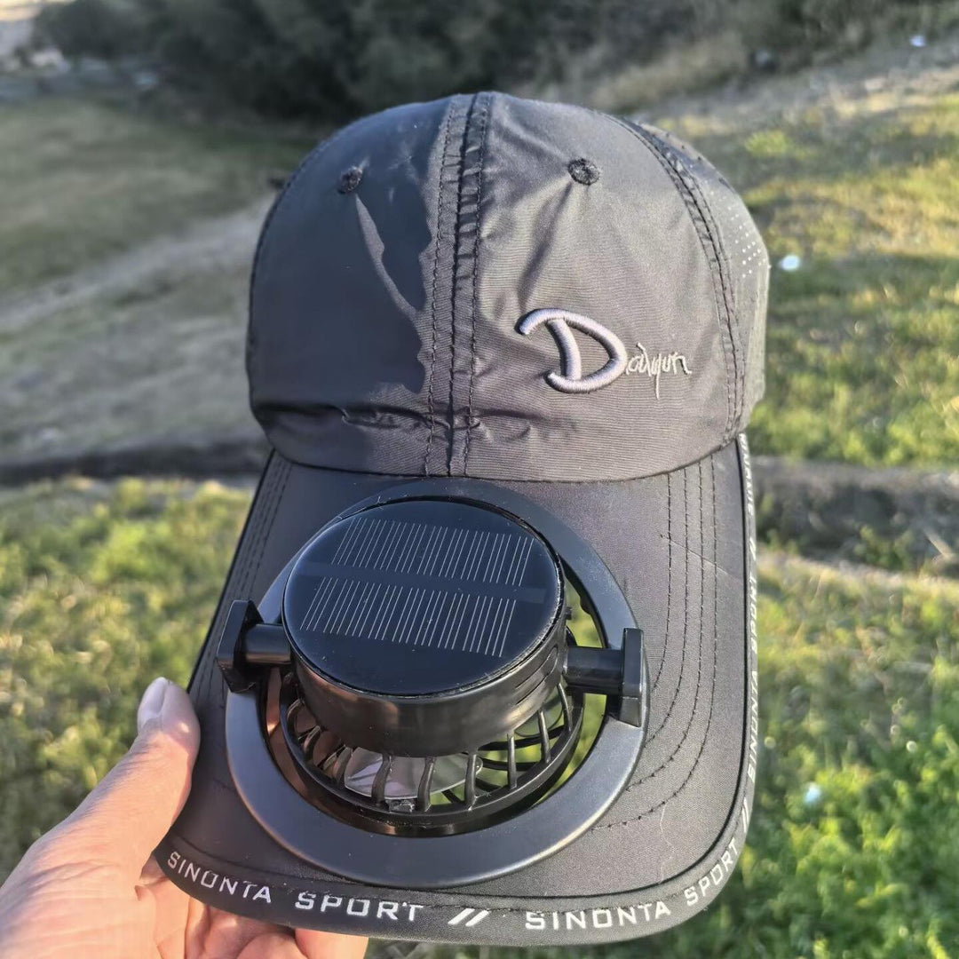 Sporty baseball cap with detachable solar fan Stornfield