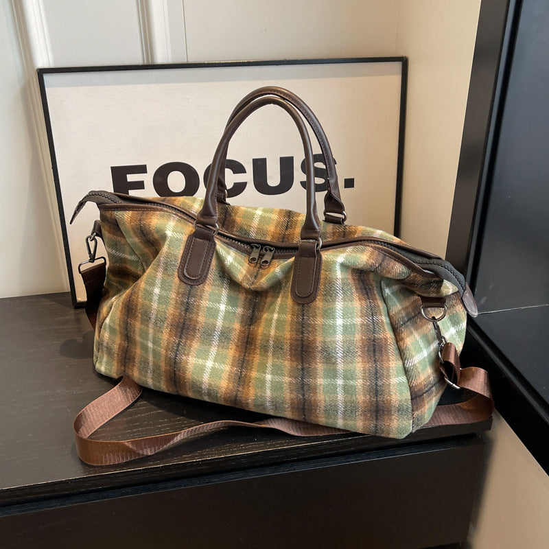 Stylish Plaid Travel Duffel Bag Stornfield