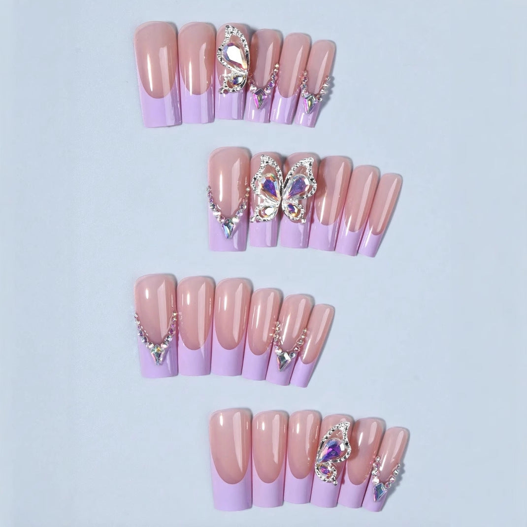 Acrylic nail set with luxurious 3D accents Stornfield
