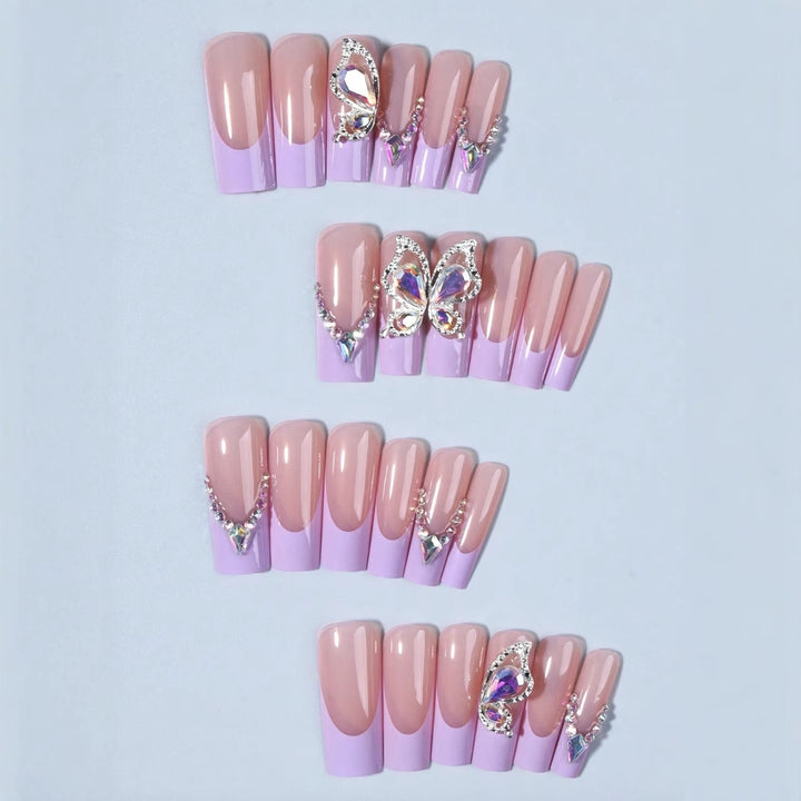 Acrylic nail set with luxurious 3D accents Stornfield