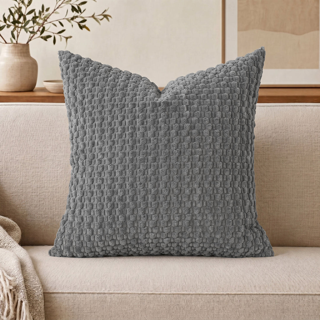 Decorative Textured Chenille Throw Pillow Cover