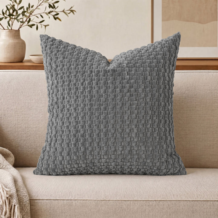 Decorative Textured Chenille Throw Pillow Cover