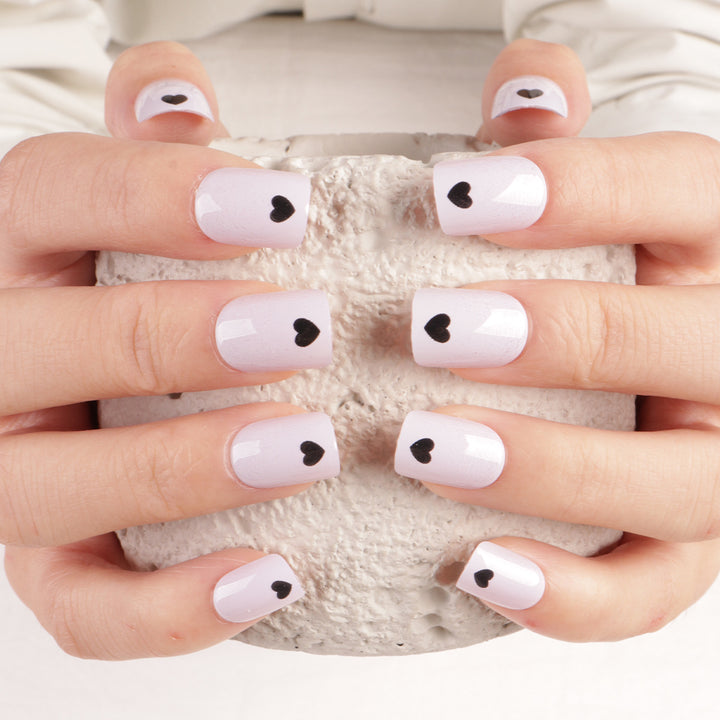 Heart-Embellished Press-On Nail Set Stornfield