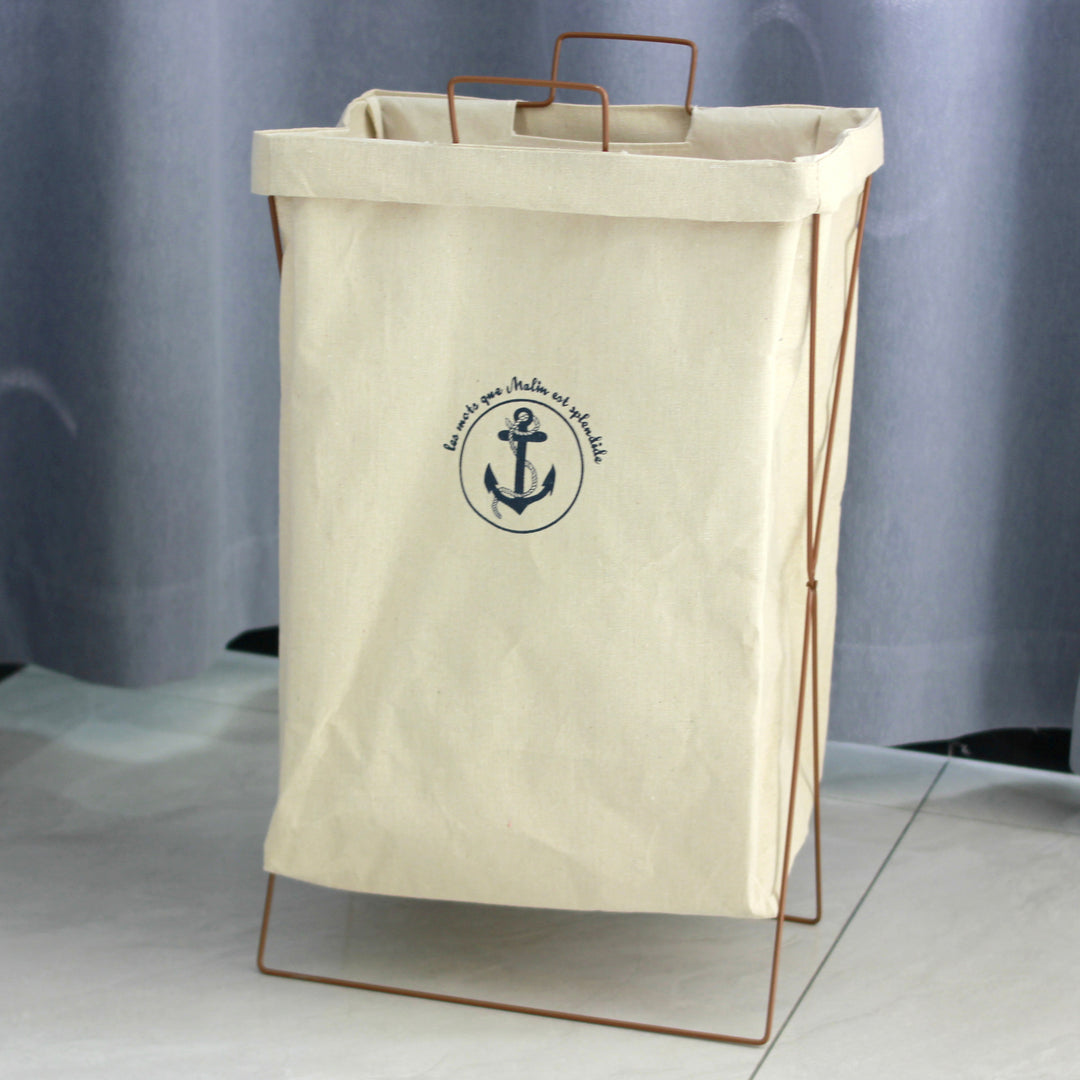 Decorative laundry basket with inspiring quotes Stornfield