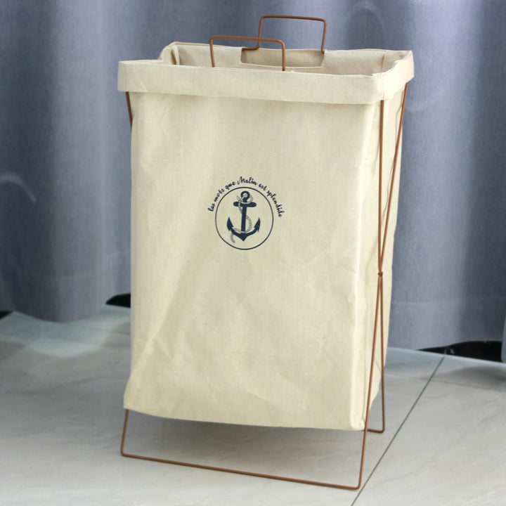 Decorative laundry basket with inspiring quotes Stornfield