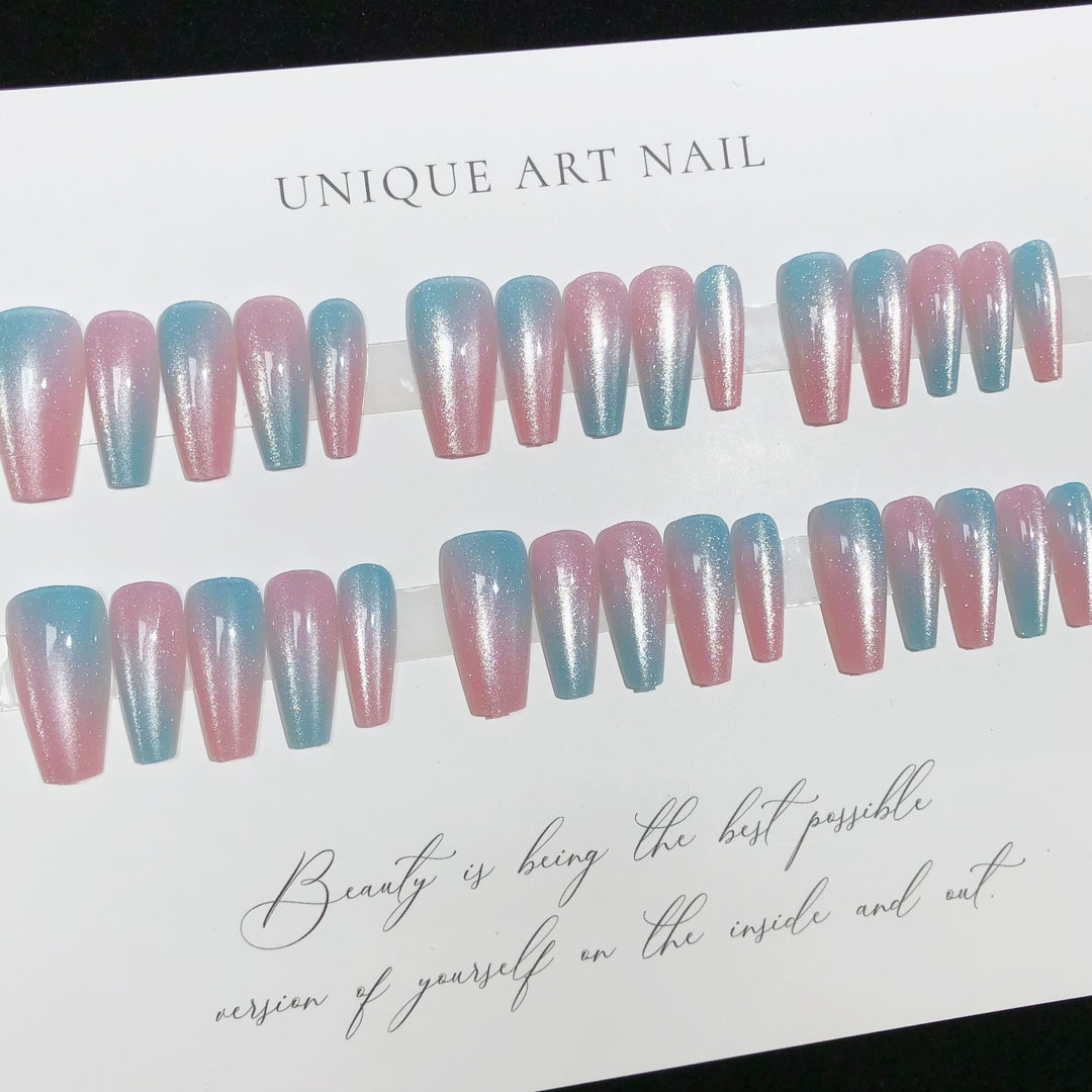 Gradually Ombre Designed Press-On Nails